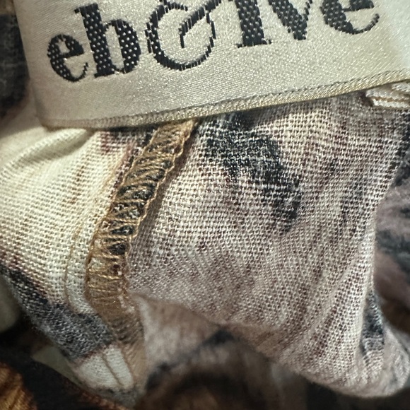 Eb & Ive, NZ designer, linen & rayon flowy top, summer, tiger print, NEW M/L - Picture 7 of 8